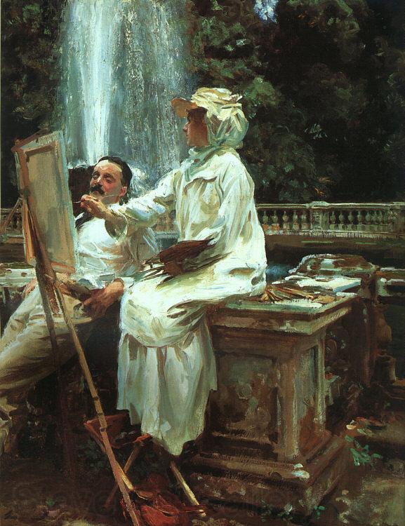 John Singer Sargent The Fountain at Villa Torlonia in Frascati Norge oil painting art